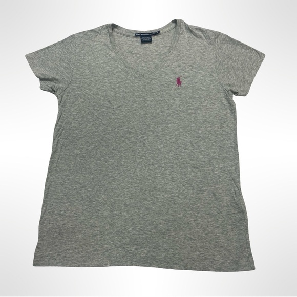 Ralph Lauren Sport  V-Neck T-Shirt grey size medium - Picture 1 of 4